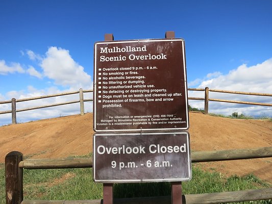 Mulholland Scenic Overlook Pond or Other Mulholland Scenic Overlook Pond or Other
